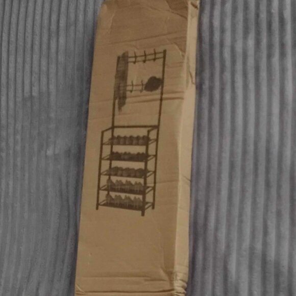 Brand New Carbon Steel 4 layer Shoe / Coat Rack-Black - Picture 2 of 4